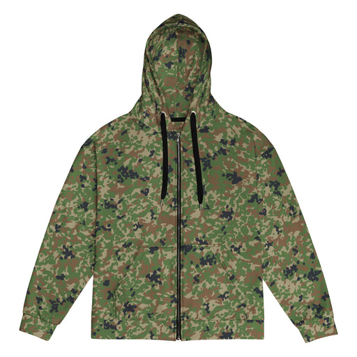 Japanese Jietai Type 2 Woodland CAMO Unisex Zip Hoodie - 2XS