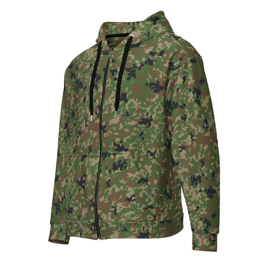 Japanese Flecktarn Jietai Woodland CAMO Unisex zip hoodie - Zip Hoodies