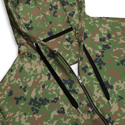 Japanese Flecktarn Jietai Woodland CAMO Unisex zip hoodie - Zip Hoodies