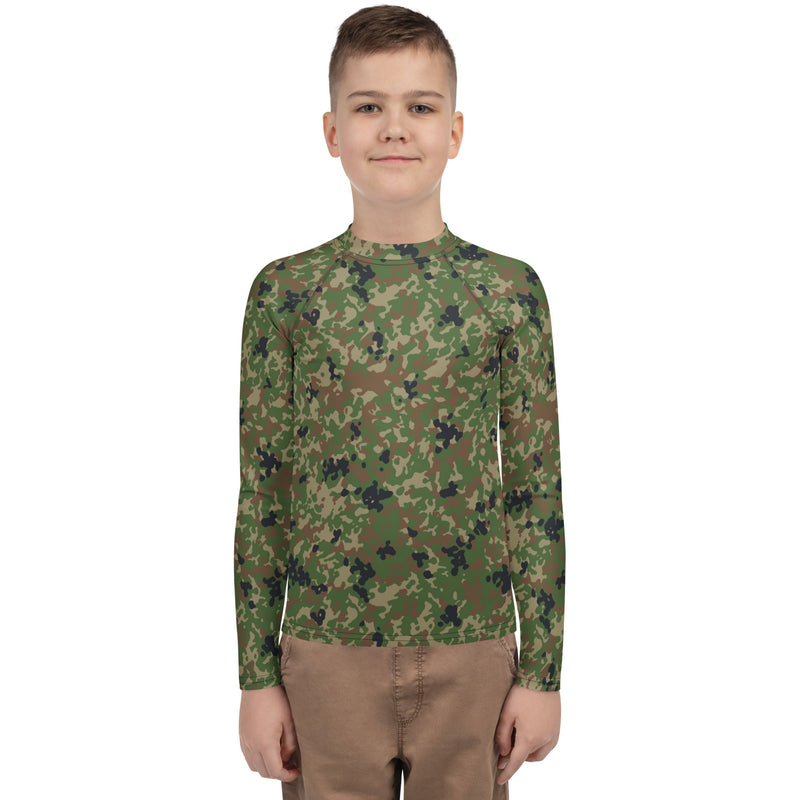 Jietai Type 2 Woodland CAMO Youth Rash Guard