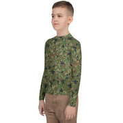 Jietai Type 2 Woodland CAMO Youth Rash Guard