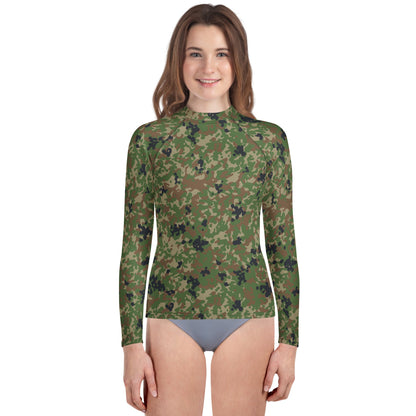 Japanese Flecktarn Jietai Woodland CAMO Youth Rash Guard