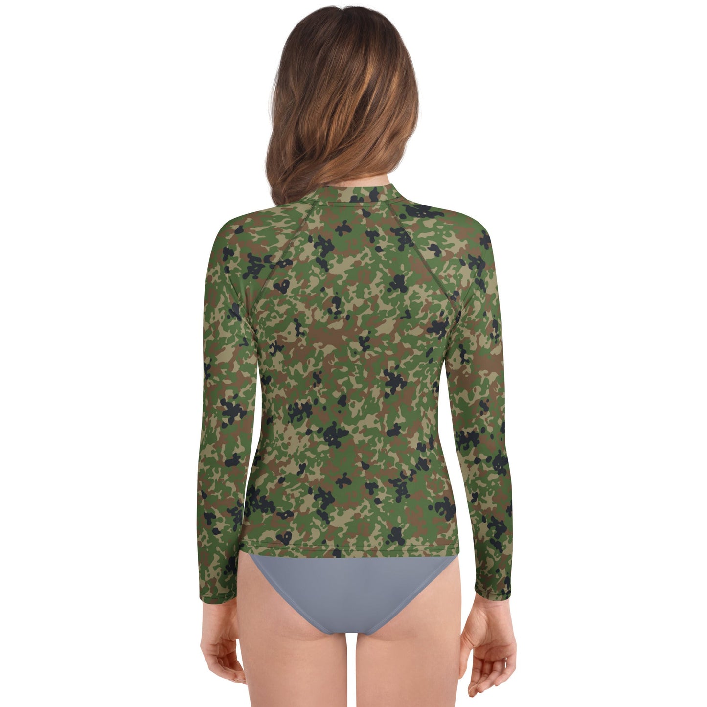 Japanese Flecktarn Jietai Woodland CAMO Youth Rash Guard