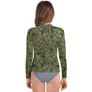 Jietai Type 2 Woodland CAMO Youth Rash Guard