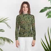 Jietai Type 2 Woodland CAMO Youth Rash Guard