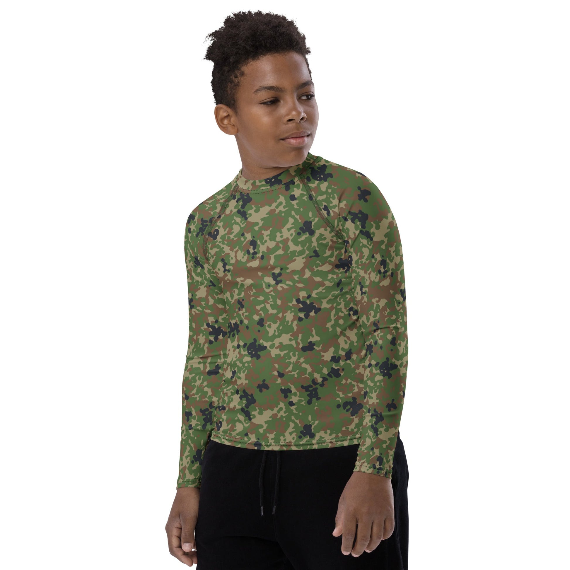 Japanese Flecktarn Jietai Woodland CAMO Youth Rash Guard