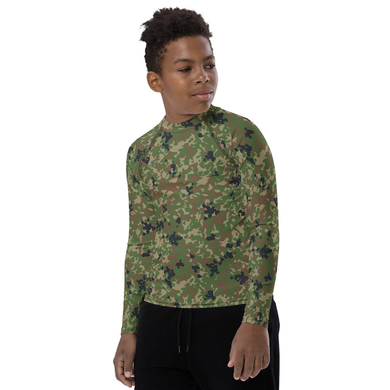 Jietai Type 2 Woodland CAMO Youth Rash Guard