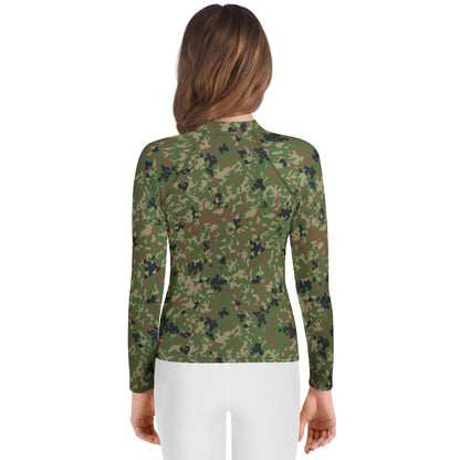 Japanese Flecktarn Jietai Woodland CAMO Youth Rash Guard