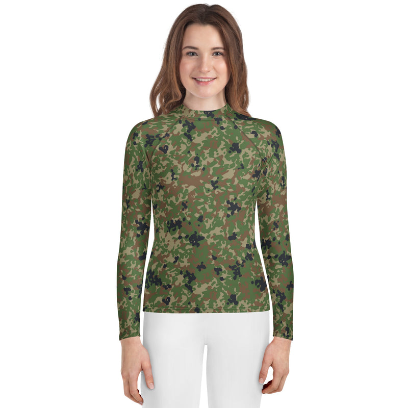 Jietai Type 2 Woodland CAMO Youth Rash Guard