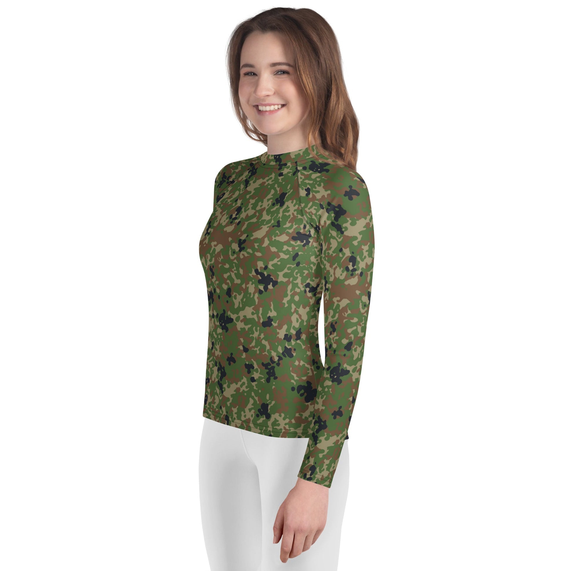 Japanese Flecktarn Jietai Woodland CAMO Youth Rash Guard