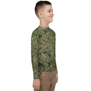 Jietai Type 2 Woodland CAMO Youth Rash Guard