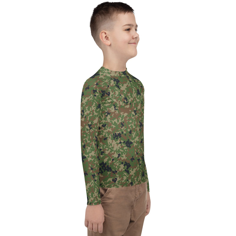 Jietai Type 2 Woodland CAMO Youth Rash Guard