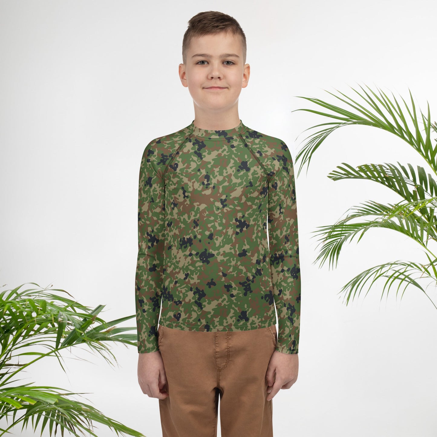 Japanese Flecktarn Jietai Woodland CAMO Youth Rash Guard