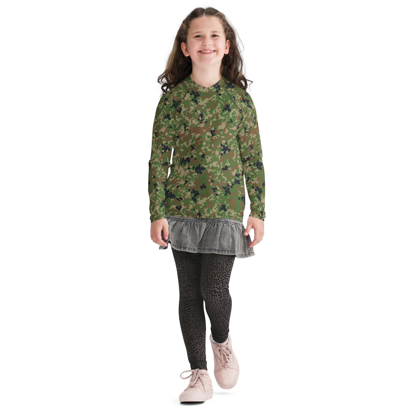 Japanese Flecktarn Jietai Woodland CAMO Youth Rash Guard