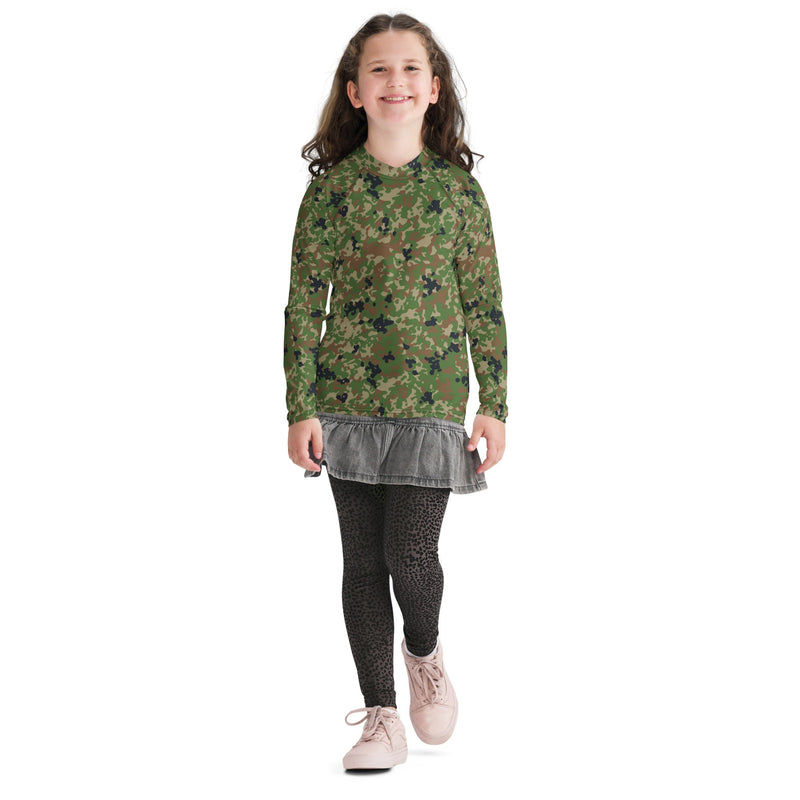 Jietai Type 2 Woodland CAMO Youth Rash Guard