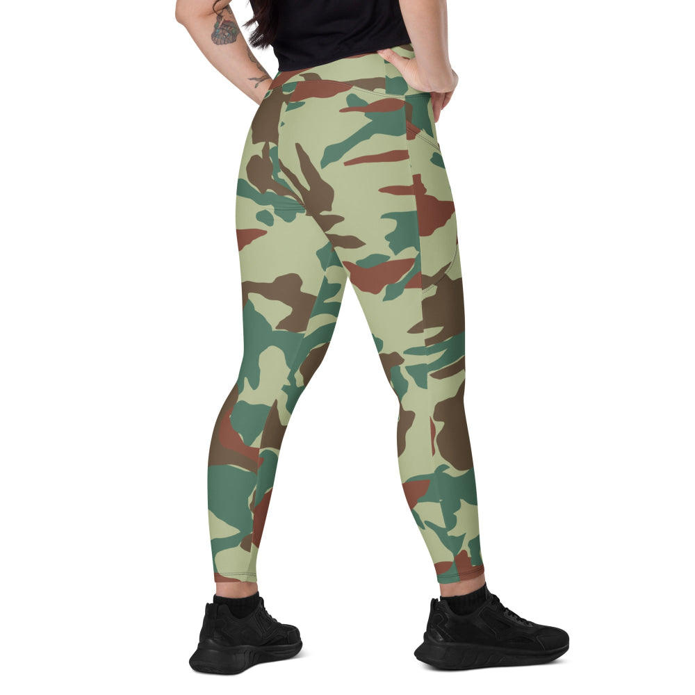 Japanese Hokkaido Airborne CAMO Leggings with pockets - 2XS - Womens With Pockets