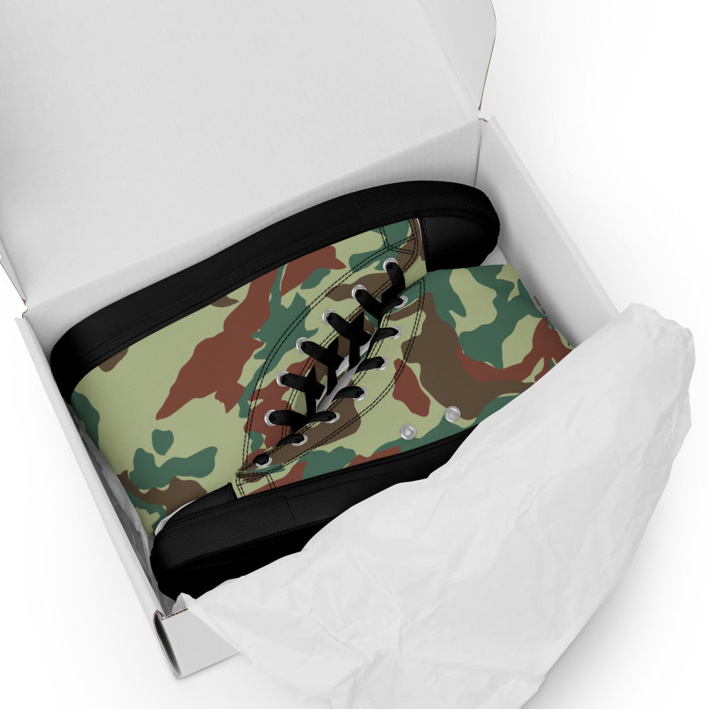 Japanese Hokkaido Airborne CAMO Men’s high top canvas shoes - Mens High Top Canvas Shoes