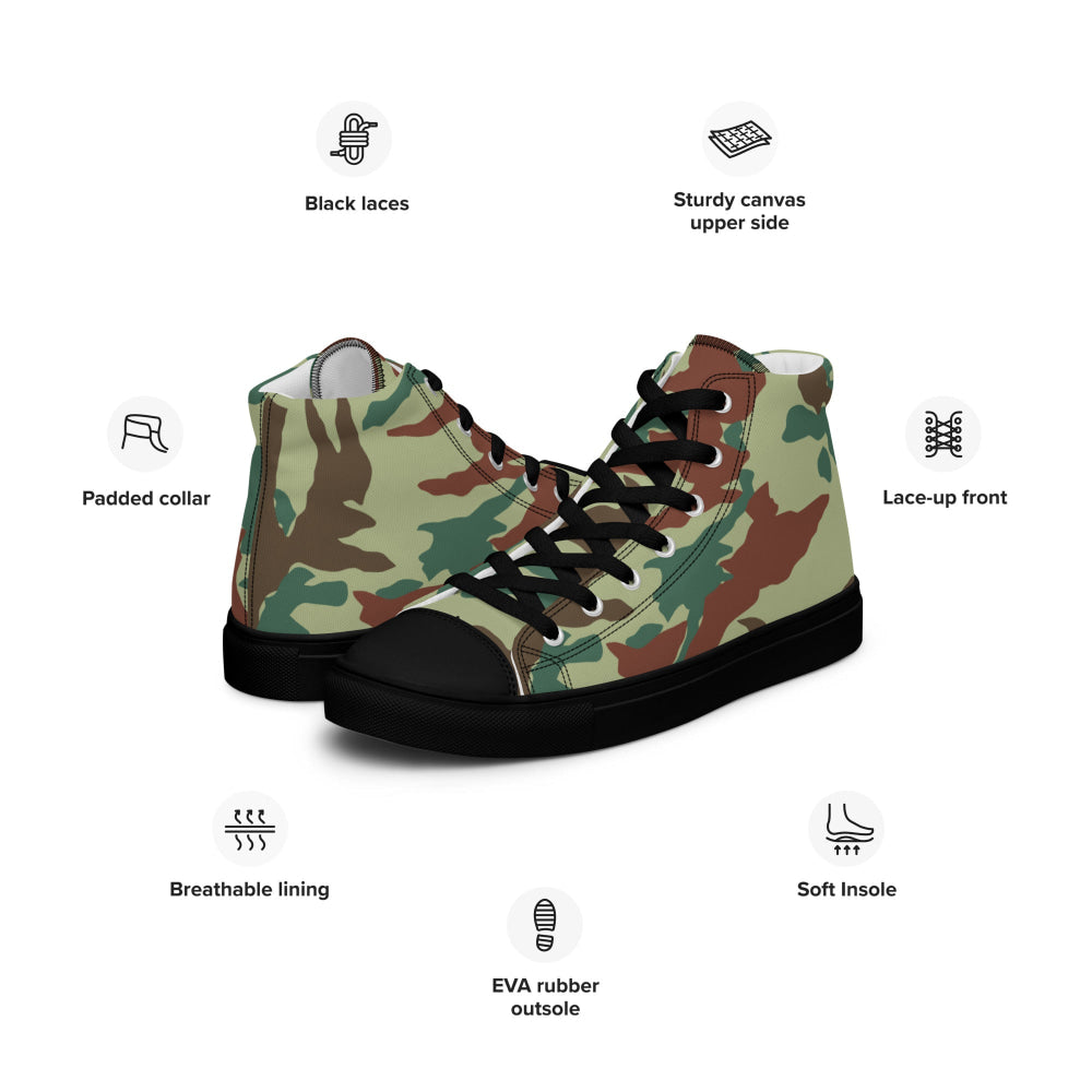 Japanese Hokkaido Airborne CAMO Men’s high top canvas shoes - Mens High Top Canvas Shoes