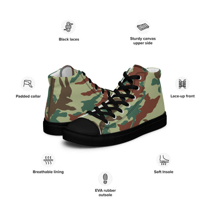 Japanese Hokkaido Airborne CAMO Men’s high top canvas shoes - Mens High Top Canvas Shoes