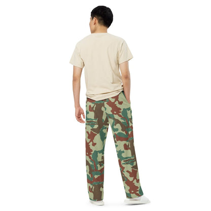 Japanese Hokkaido Airborne CAMO unisex wide - leg pants
