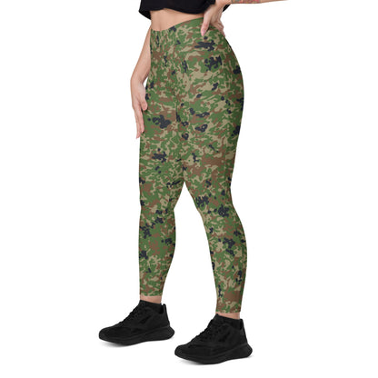 Japanese Jietai Flecktarn Woodland CAMO Leggings with pockets - Womens With Pockets