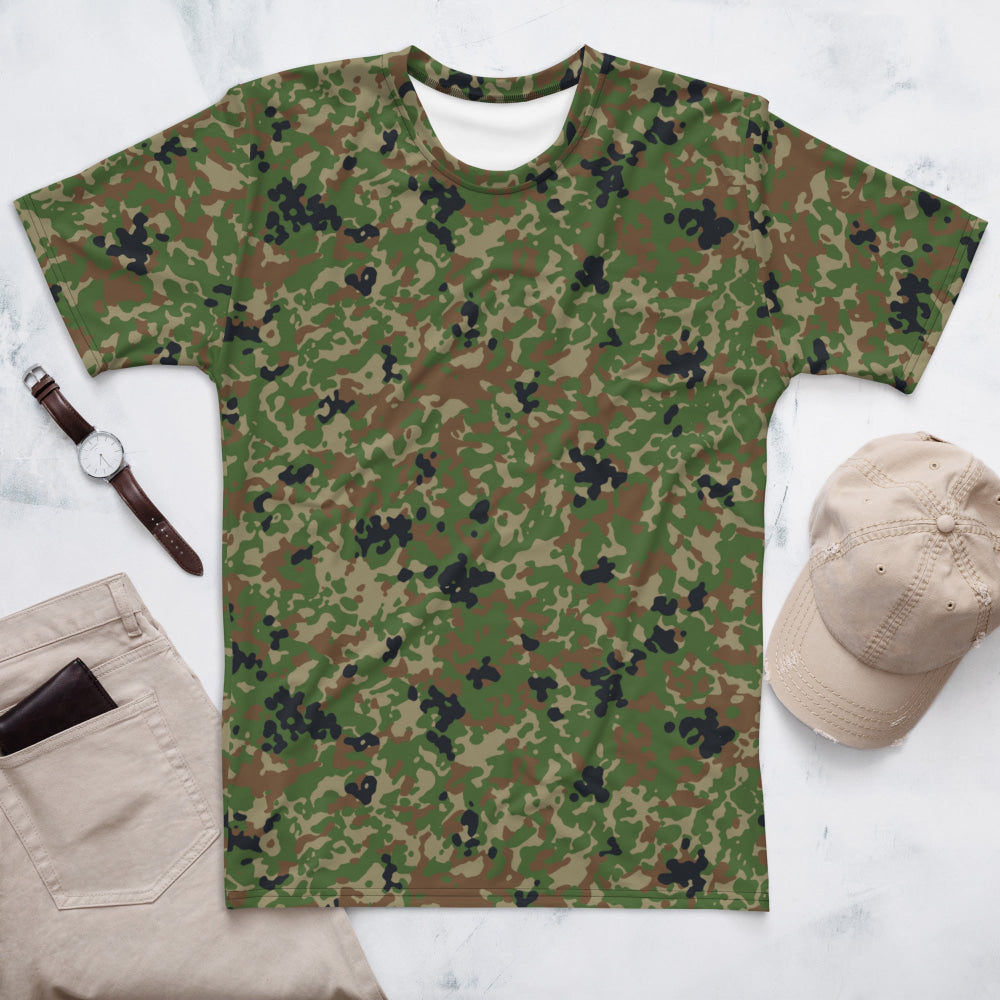 Japanese Jietai Flecktarn Woodland CAMO Men’s T-shirt - XS - Mens T-Shirt