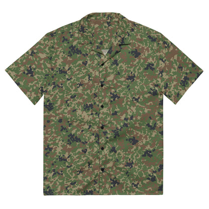 Japanese Jietai Flecktarn Woodland CAMO Unisex button shirt - 2XS - Button Shirt