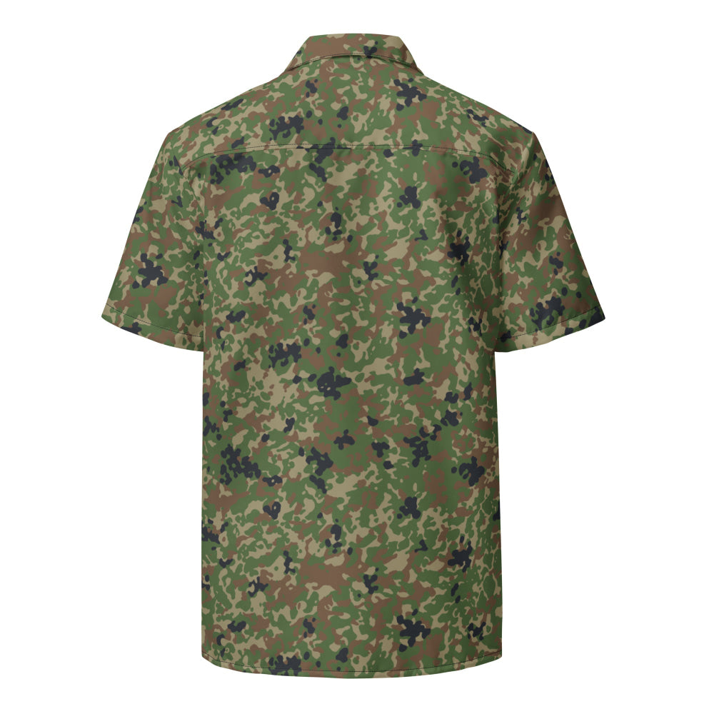 Japanese Jietai Flecktarn Woodland CAMO Unisex button shirt - Button Shirt