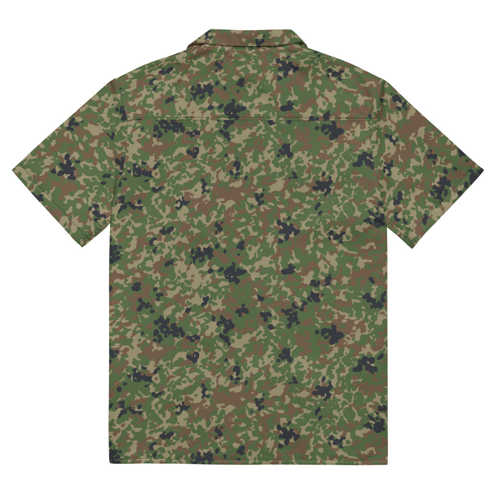 Japanese Jietai Flecktarn Woodland CAMO Unisex button shirt - Button Shirt