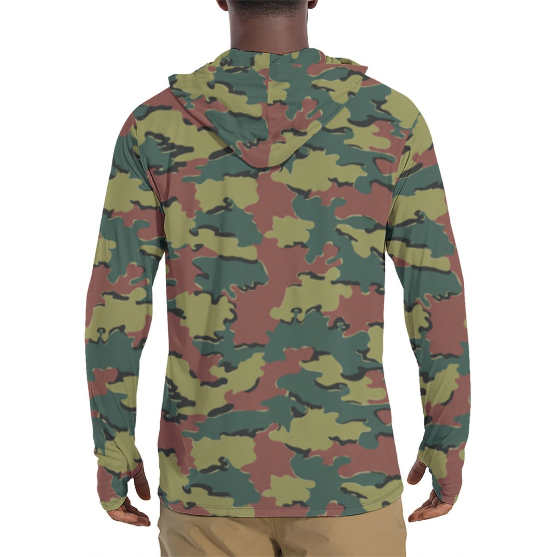 Jigsaw CAMO Mens Sunscreen Sports Hoodie With Thumb Holes