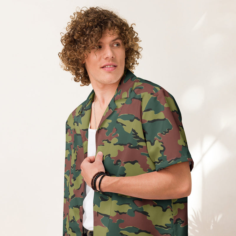 Jigsaw CAMO Unisex Short-Sleeve Button Shirt - 2XS - Button-Up