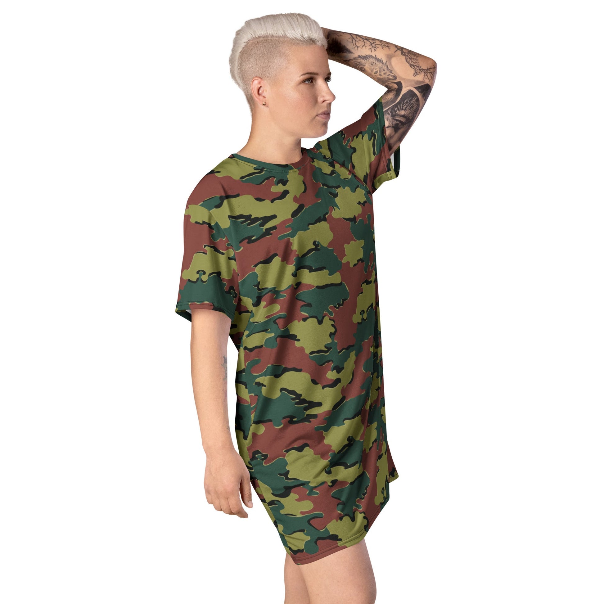 Jigsaw CAMO Womens T-Shirt Dress