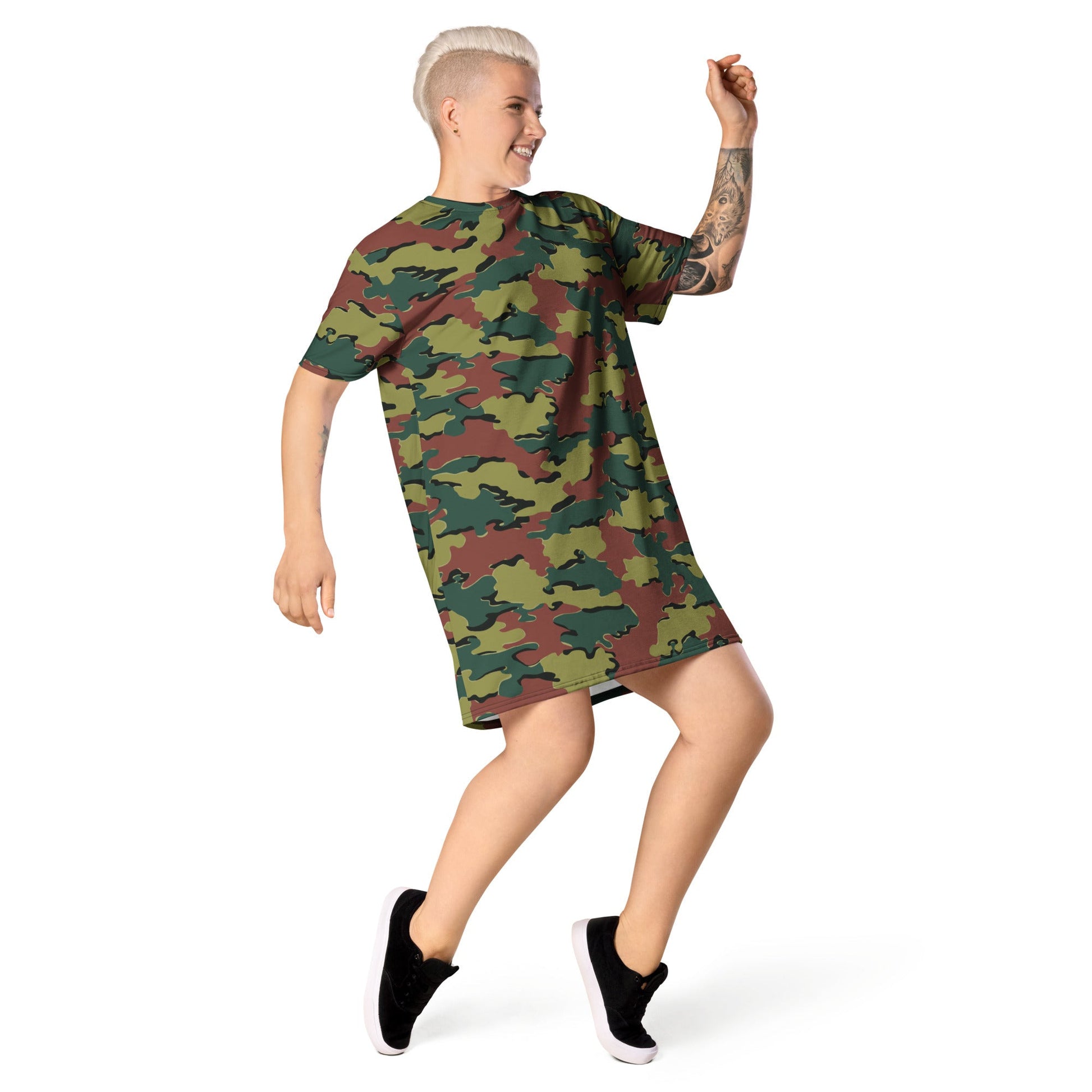 Jigsaw CAMO Womens T-Shirt Dress
