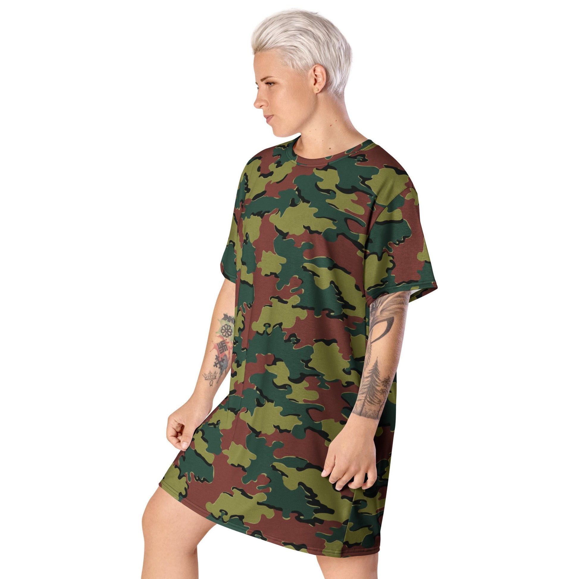 Jigsaw CAMO Womens T-Shirt Dress