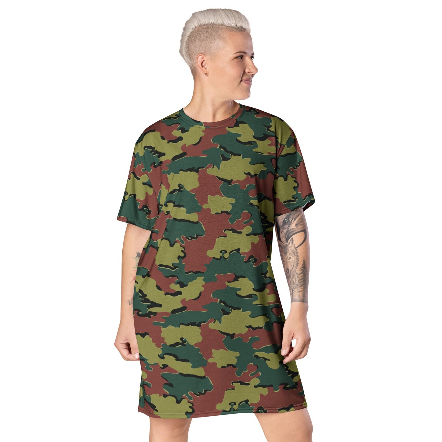 Jigsaw CAMO Womens T-Shirt Dress