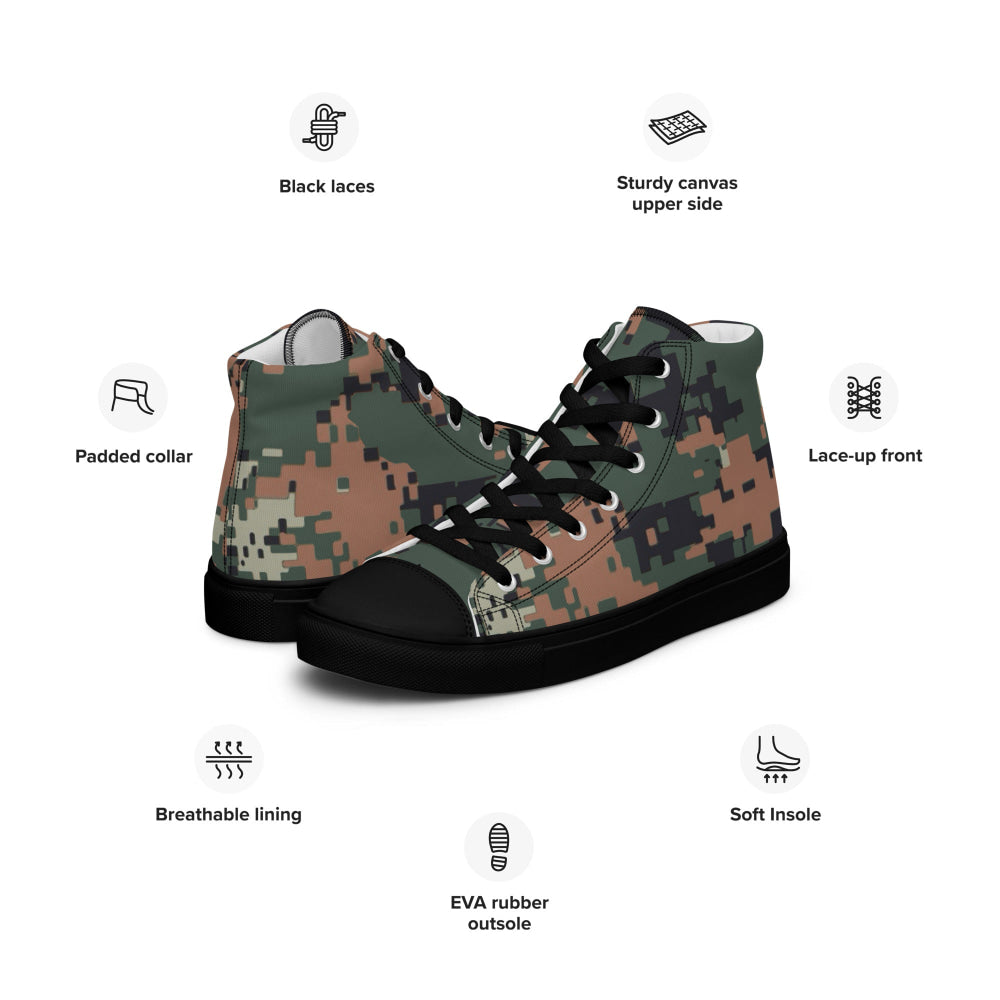 Jordanian KA2 Special Forces Digital CAMO Men’s high top canvas shoes - Mens High Top Canvas Shoes