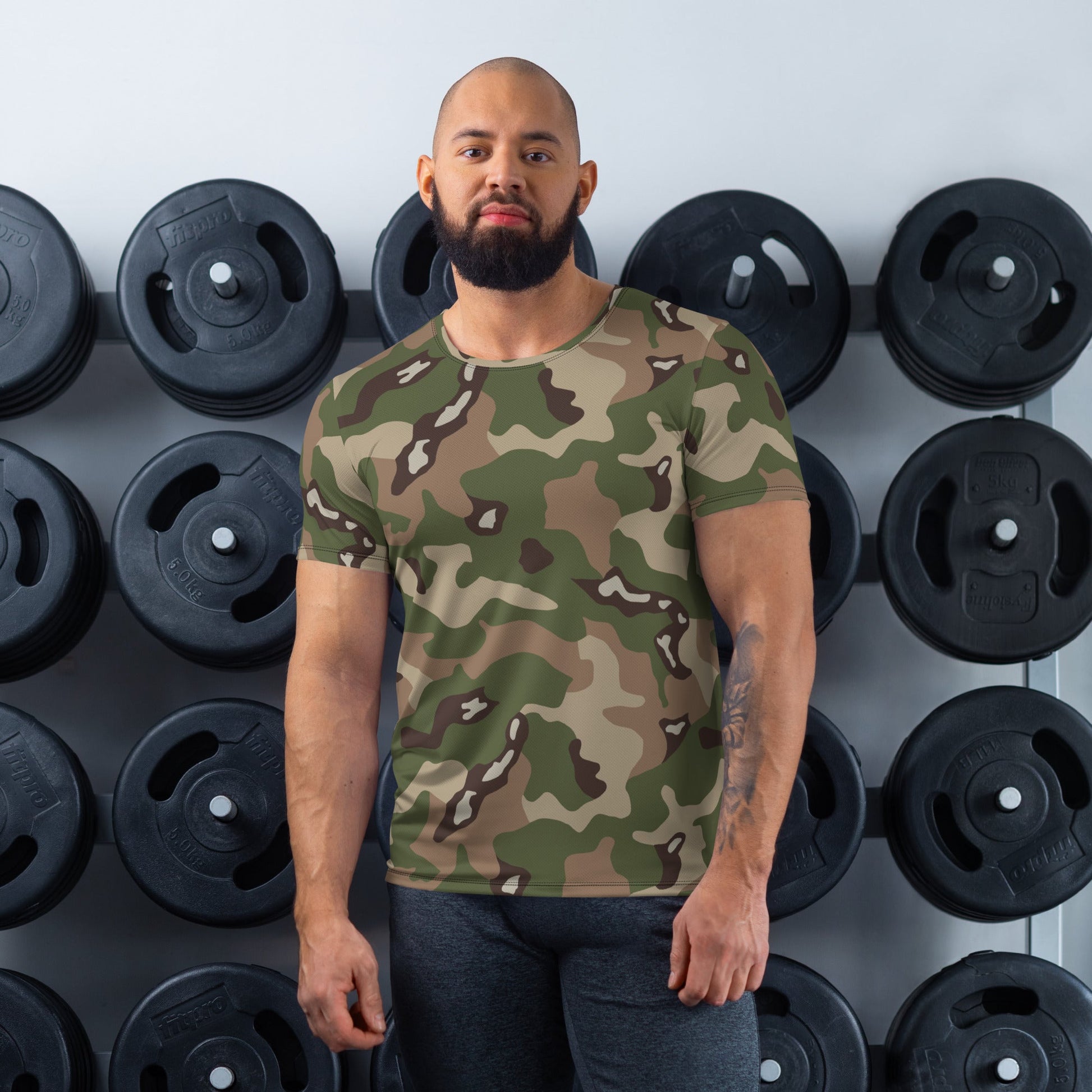 Jordanian Multi-Terrain CAMO Mens Athletic T-shirt - XS - T-Shirts