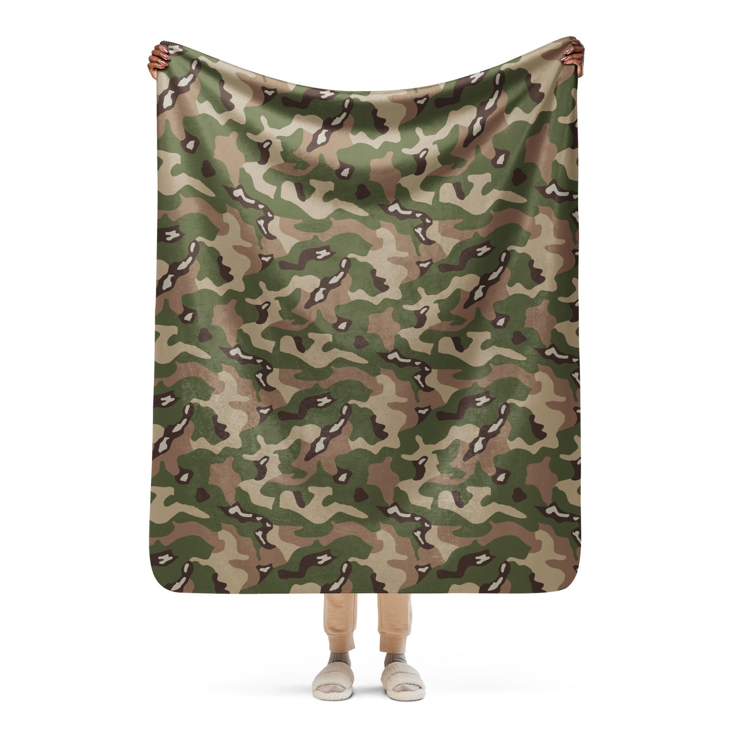 Jordanian Multi-Terrain CAMO Sherpa Blanket - 50″×60″