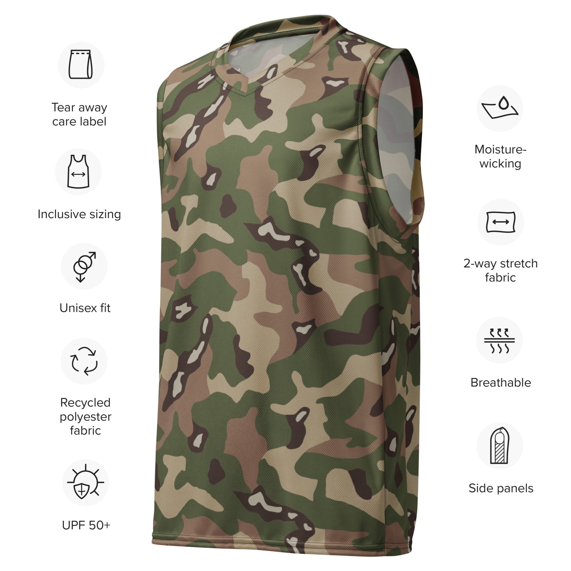 Jordanian Multi-Terrain CAMO unisex basketball jersey - Basketball Jerseys