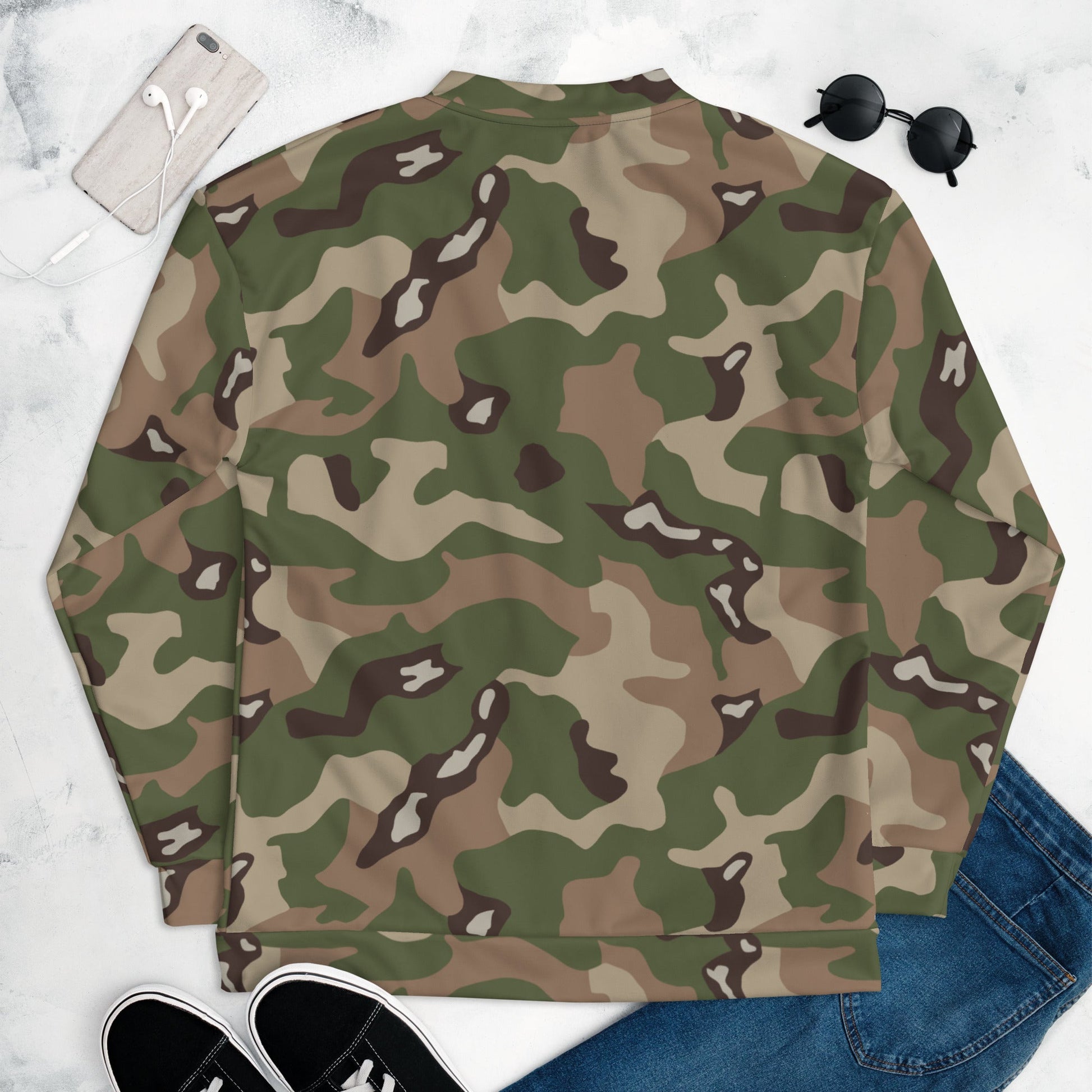 Jordanian Multi-Terrain CAMO Unisex Bomber Jacket - Jackets