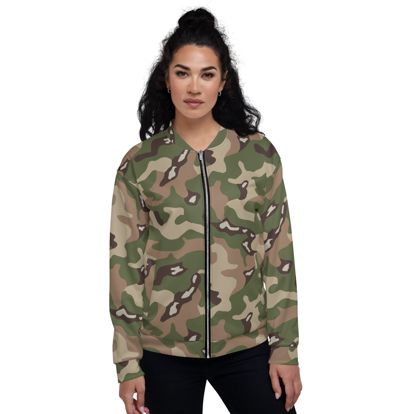 Jordanian Multi-Terrain CAMO Unisex Bomber Jacket - Jackets