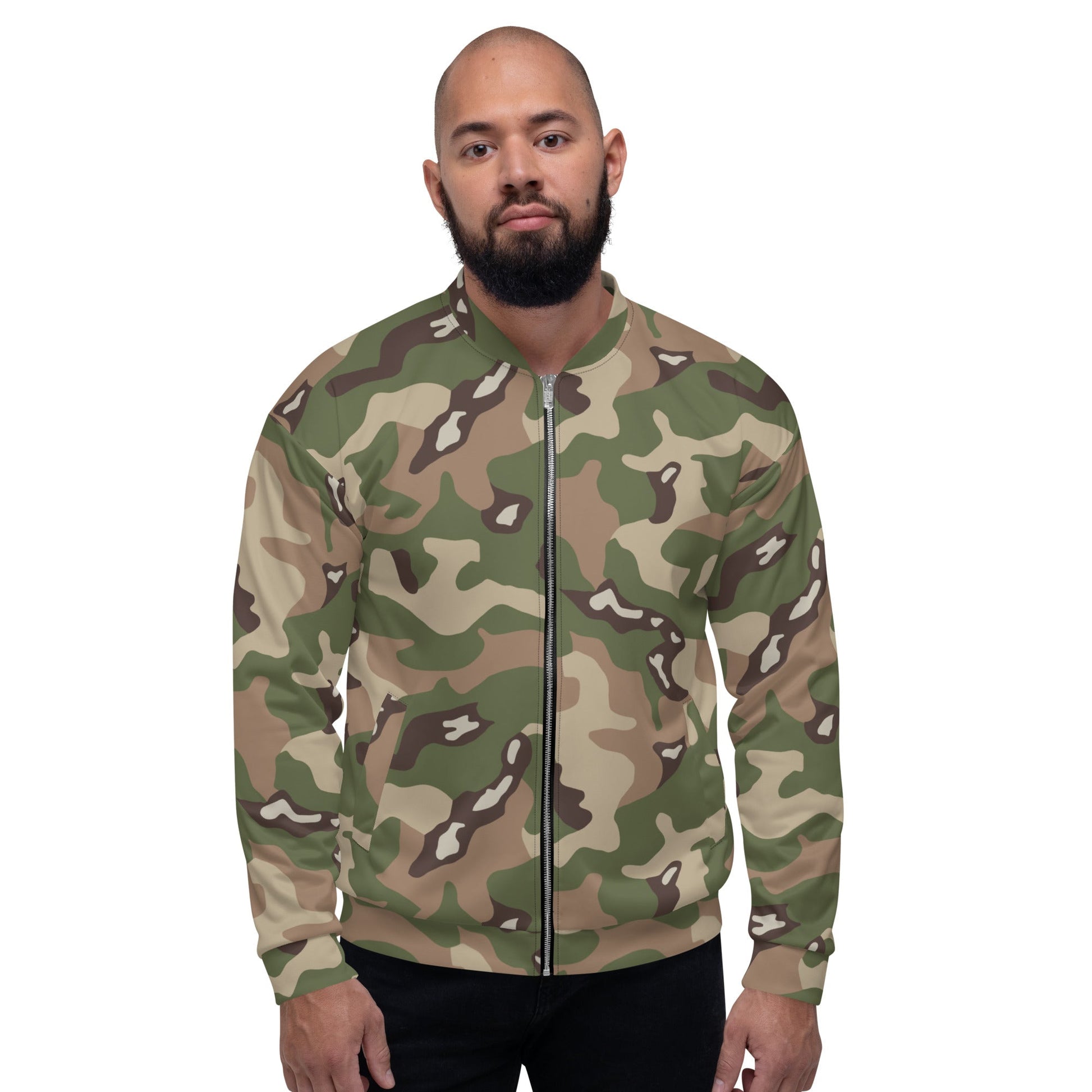 Jordanian Multi-Terrain CAMO Unisex Bomber Jacket - Jackets