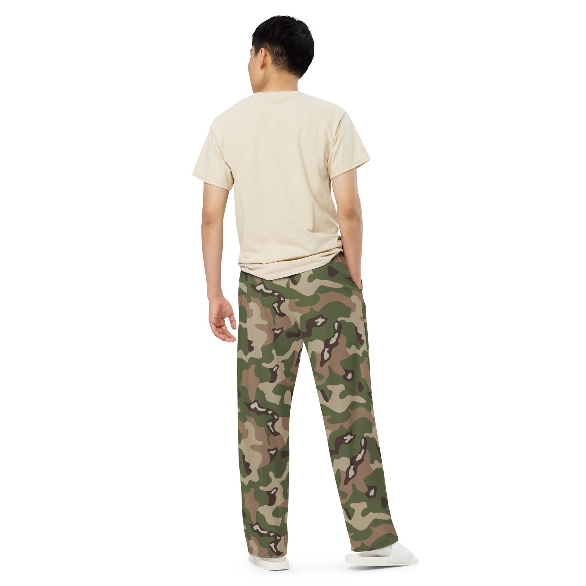 Jordanian Multi-Terrain CAMO Unisex Wide-leg Pants - Wide-Leg