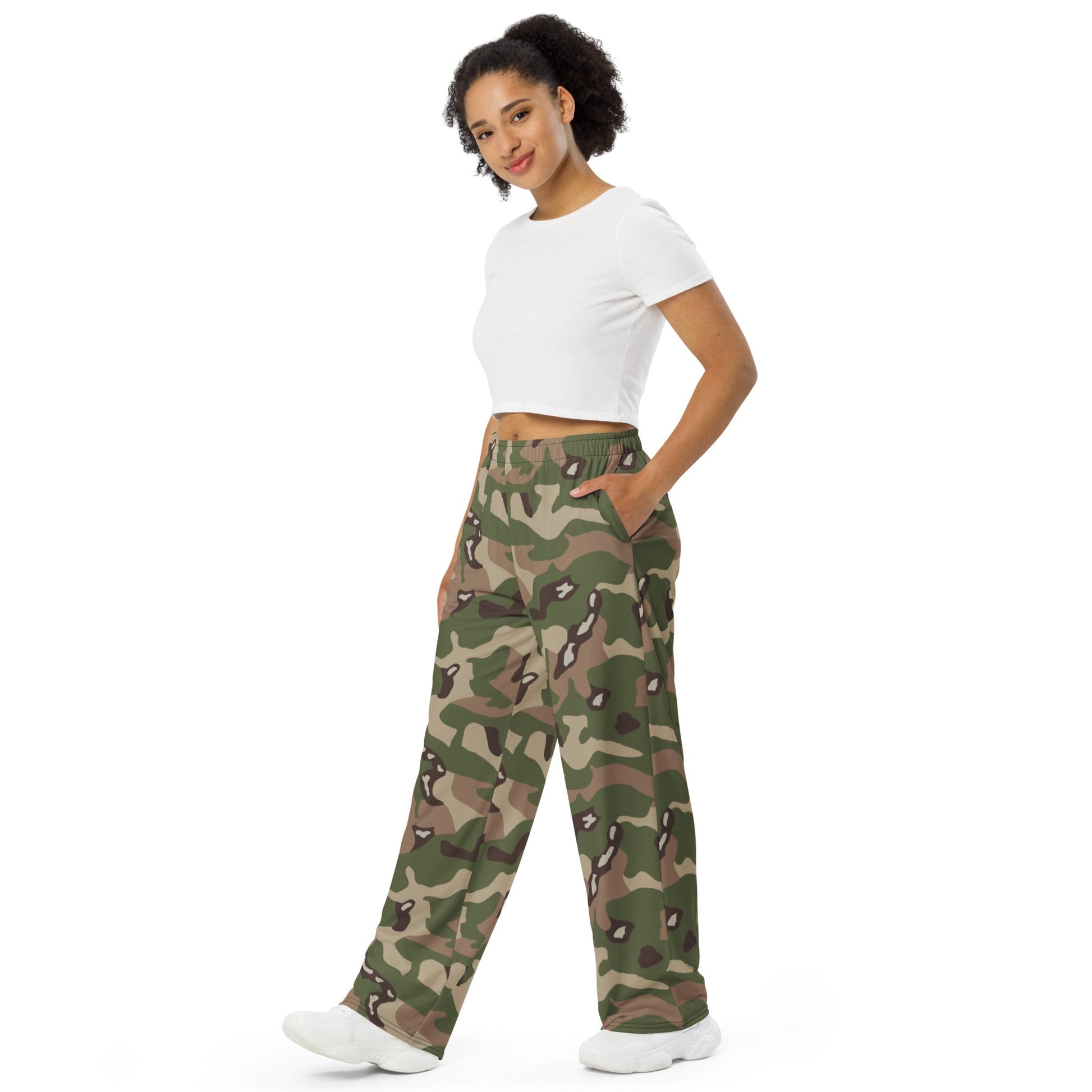 Jordanian Multi-Terrain CAMO Unisex Wide-leg Pants - Wide-Leg
