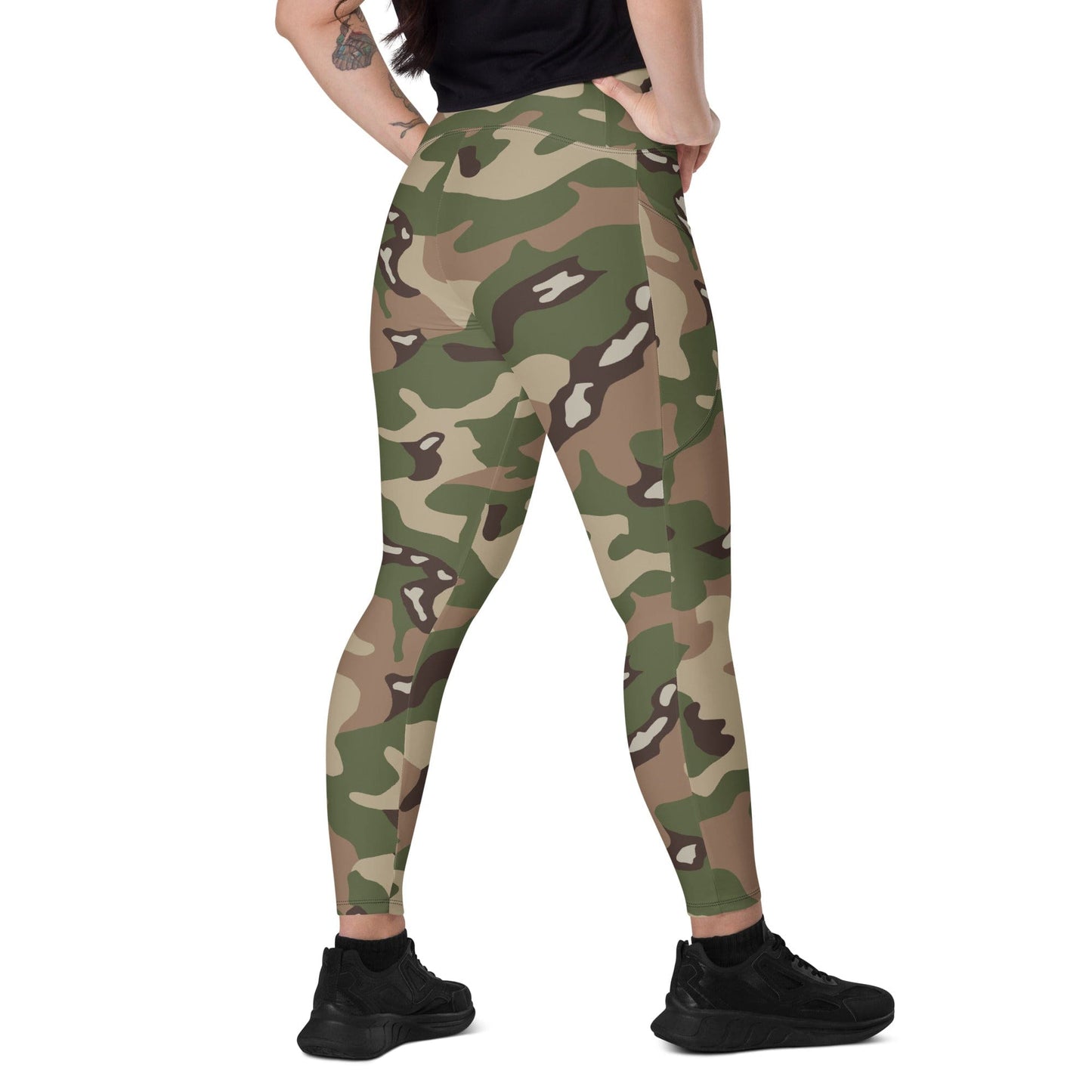 Jordanian Special Forces Multi CAMO Leggings with pockets - 2XS - Womens With Pockets