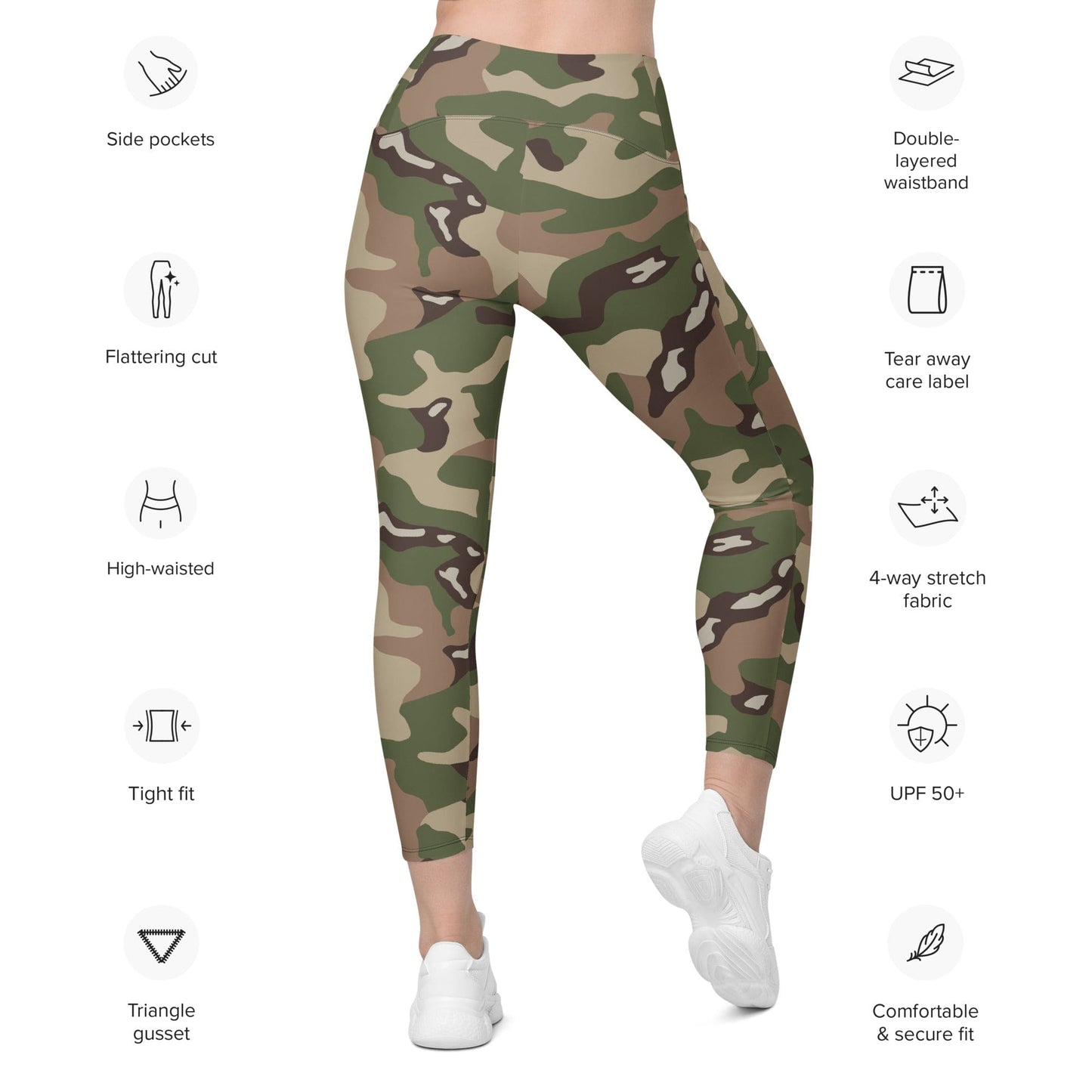 Jordanian Special Forces Multi CAMO Leggings with pockets - Womens With Pockets