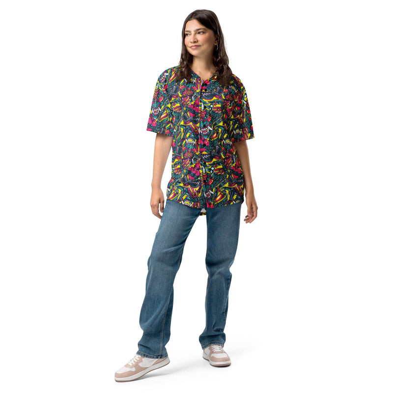 Kabuki Chaos CAMO Unisex Baseball Jersey