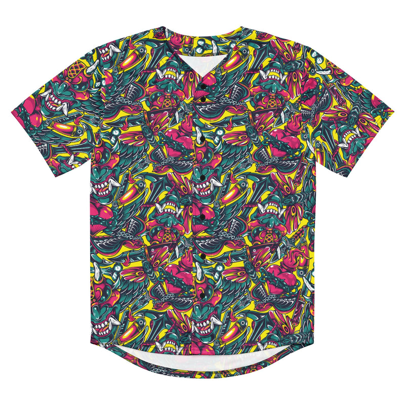 Kabuki Chaos CAMO Unisex Baseball Jersey