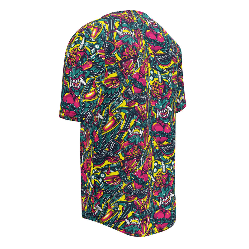 Kabuki Chaos CAMO Unisex Baseball Jersey