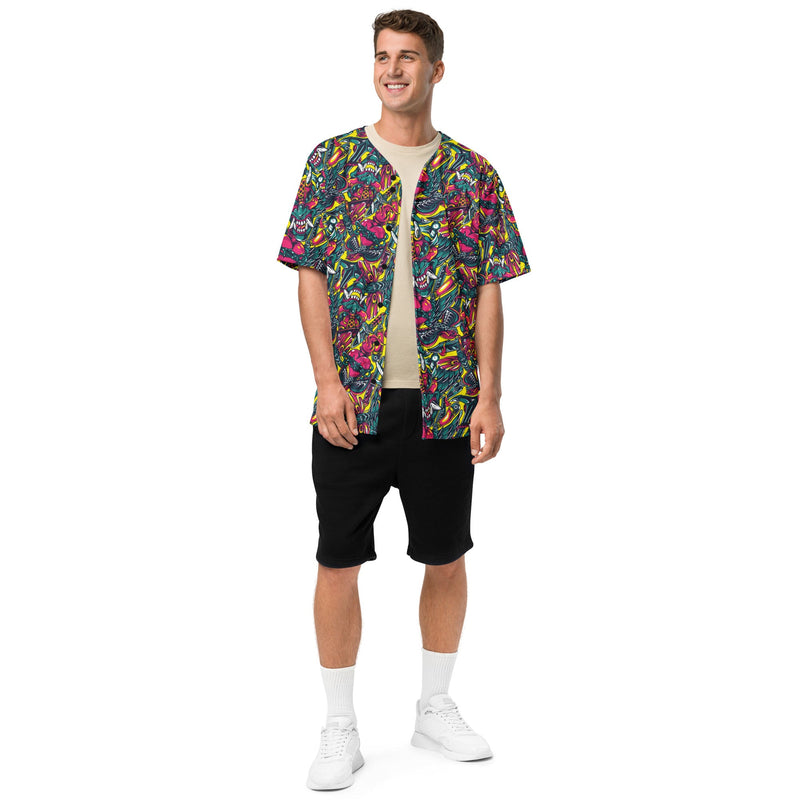 Kabuki Chaos CAMO Unisex Baseball Jersey